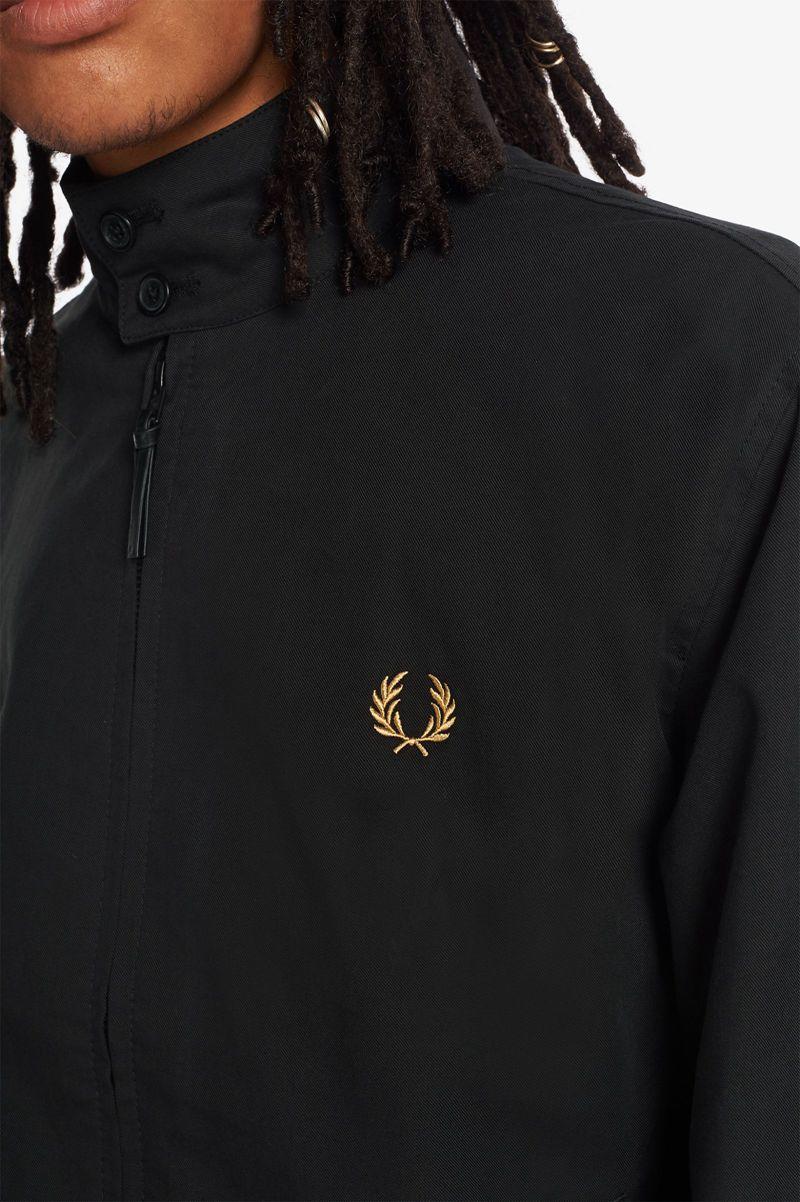 Black Fred Perry Harrington Men's Jackets | PH 1192ZUTG